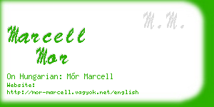 marcell mor business card
